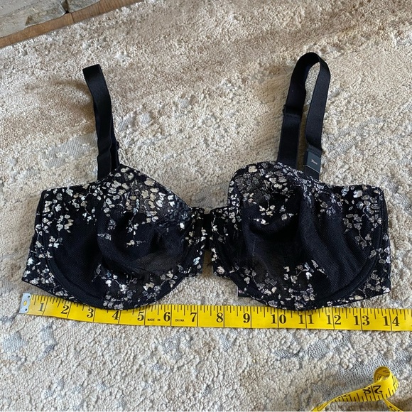 Victoria’s Secret Very Sexy Unlined Balconet Sheer Lace Glitter Sparkle Bra:36DD - Picture 5 of 8